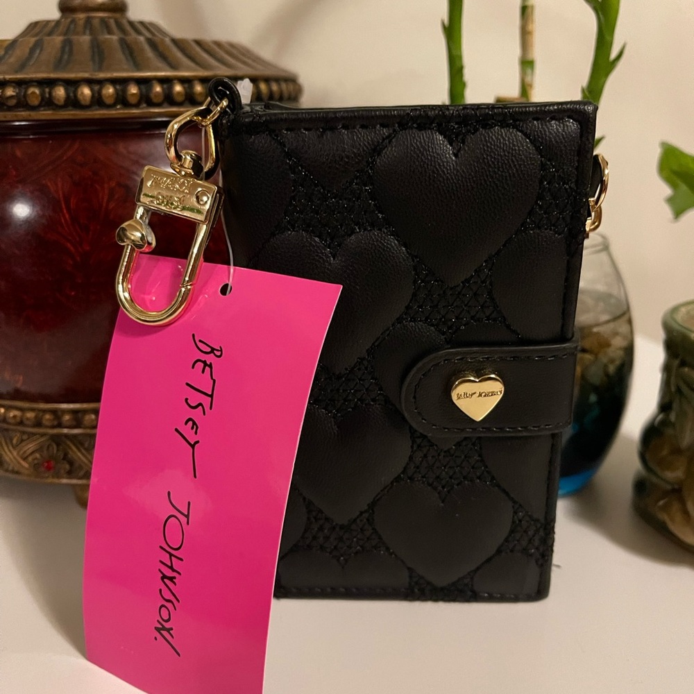 Betsy Johnson YELLOW Card Case with Key Ring - Picture 7 of 10
